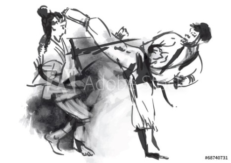 Afbeeldingen van Karate - Hand drawn calligraphic vector